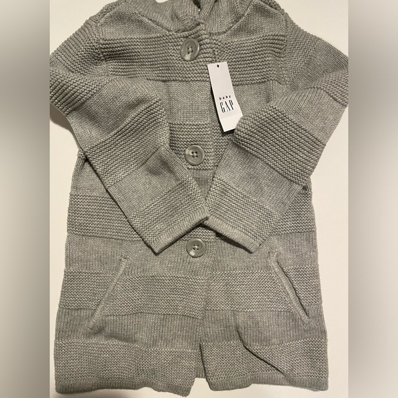 Baby Gap hooded, button up cardigan - Picture 3 of 3